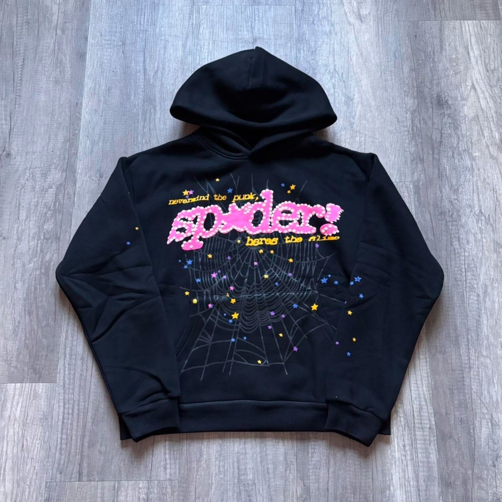Pink spider hoodie size M